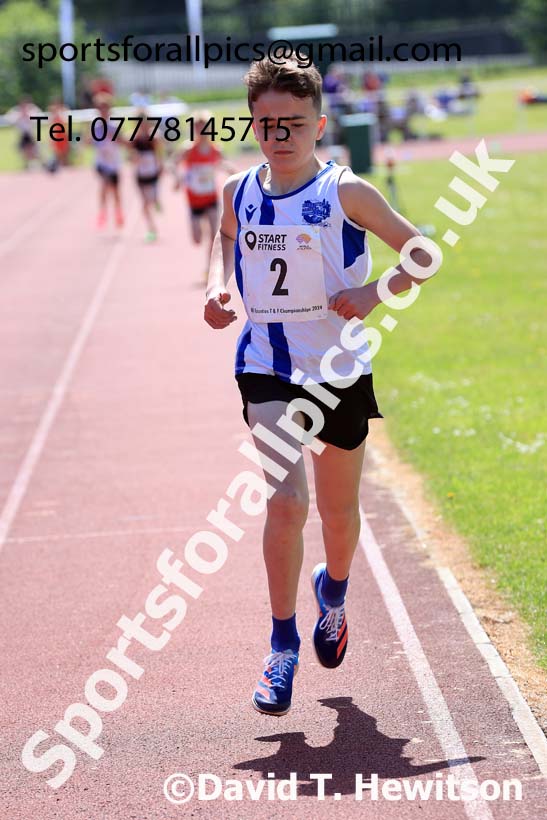 Boys Under-13s 1500 metres, 2024 North Eastern Track and Field Champs., Middlesbrough.  Photo: David T. Hewitson/Sports for All Pics